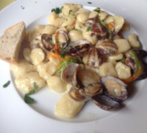 Gnocchi with clams