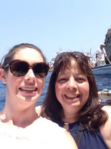 Mom and my triumphant "didn't get sea sick" selfie on the rowboat